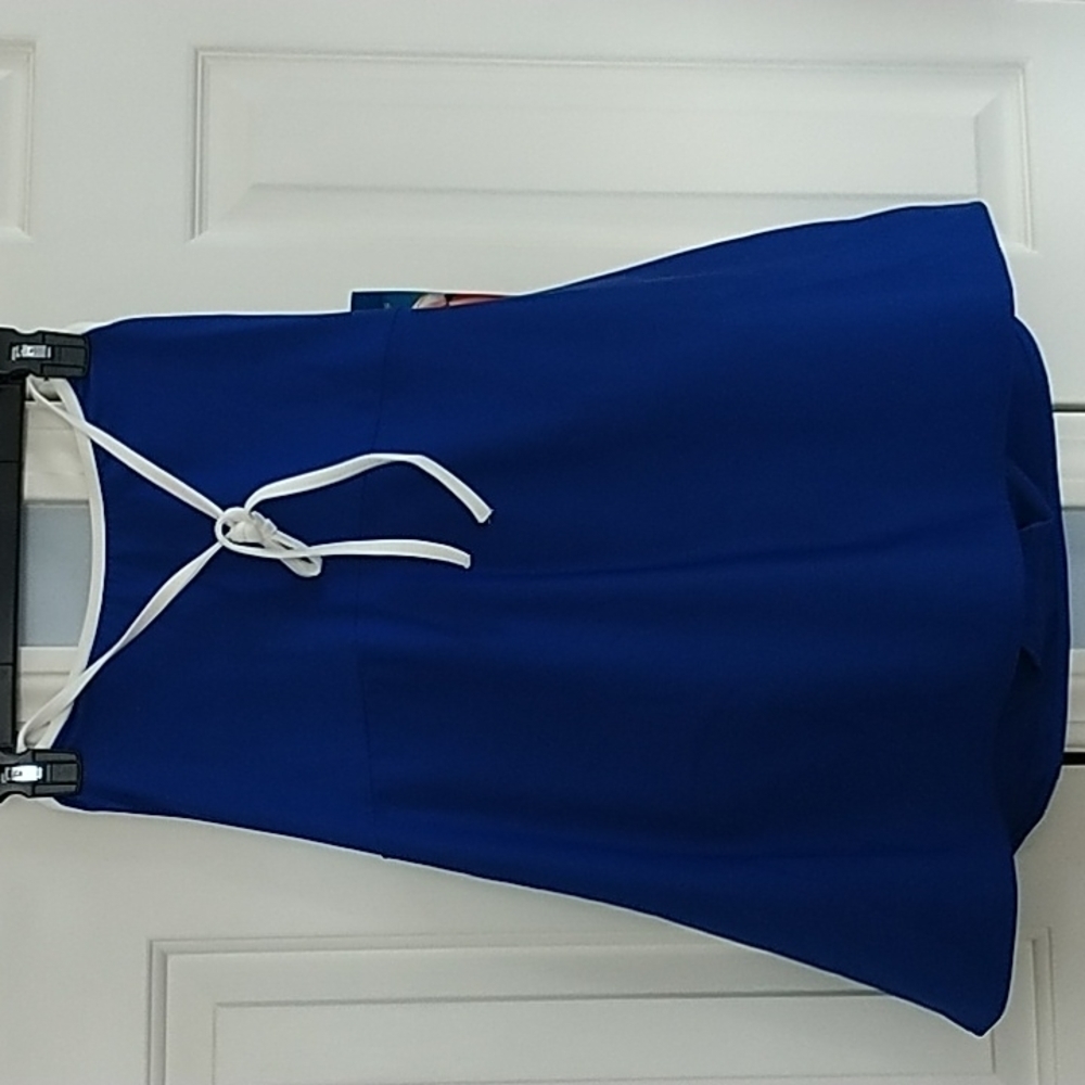 Newport News Sun Streak One Piece Navy Bathing Suit Sz 16W